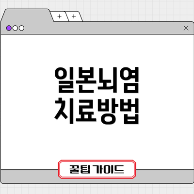 일본뇌염 치료방법