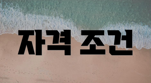 자격 조건