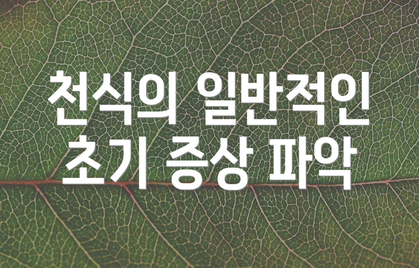 천식의 일반적인 초기 증상 파악