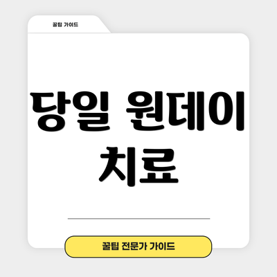 당일 원데이 치료