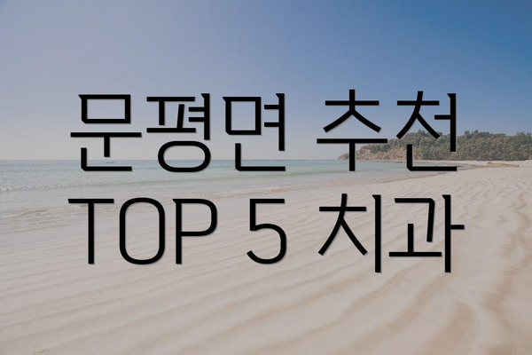 문평면 추천 TOP 5 치과