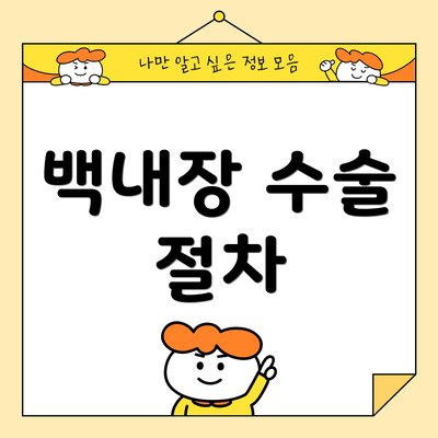 백내장 수술 절차