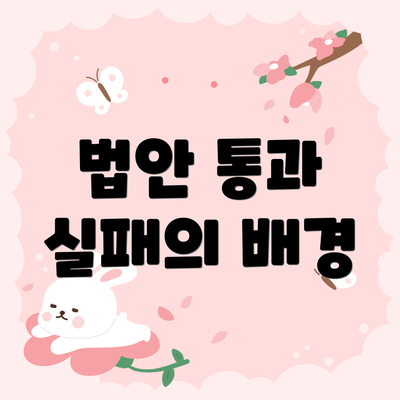 법안 통과 실패의 배경