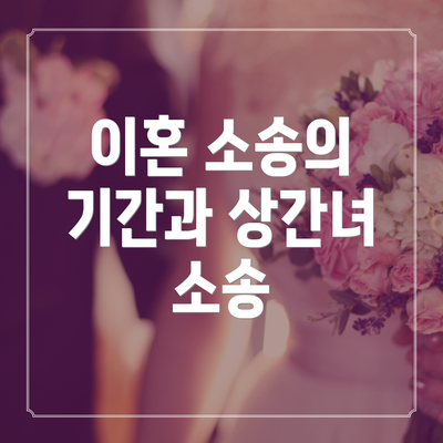 이혼 소송의 기간과 상간녀 소송