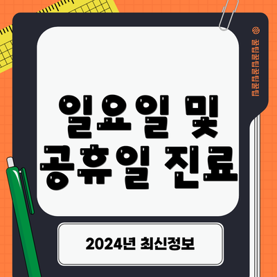 일요일 및 공휴일 진료