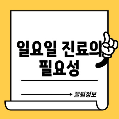 일요일 진료의 필요성