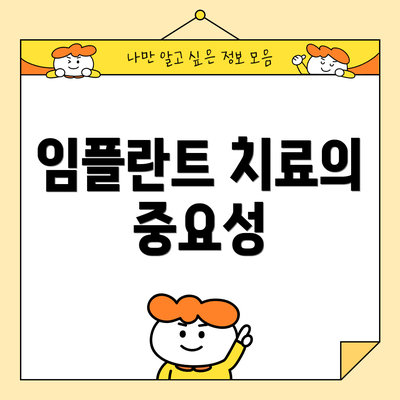 임플란트 치료의 중요성
