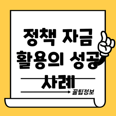 정책 자금 활용의 성공 사례