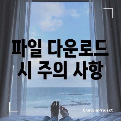 파일 다운로드 시 주의 사항