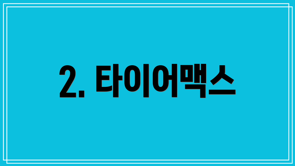 2. 타이어맥스